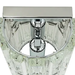 Maytoni Wandlampe Metall Glas 25 cm hoch Chrom E14 länglich* Wandleuchten|Flurlampen