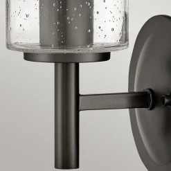 Elstead Wandlampe Metall Glas 26,2 cm hoch Schwarz E27 GRACIA