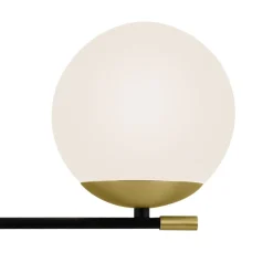 Maytoni Wandlampe Metall Glas 44 cm breit in Gold Weiß Schwarz* Wandleuchten|Kugellampen