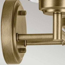 Sale Elstead Wandlampe Metall Glas 32,6 cm breit in Messing E27 2-flammig