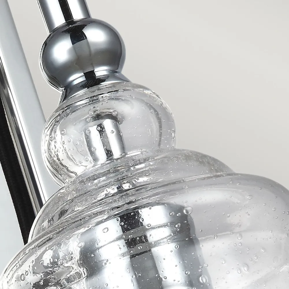 Elstead Wandlampe Metall Glas E27 44,1 cm hoch Chrom GREDA* Wandleuchten|Küchenlampen