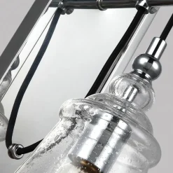 Elstead Wandlampe Metall Glas E27 44,1 cm hoch Chrom GREDA* Wandleuchten|Küchenlampen