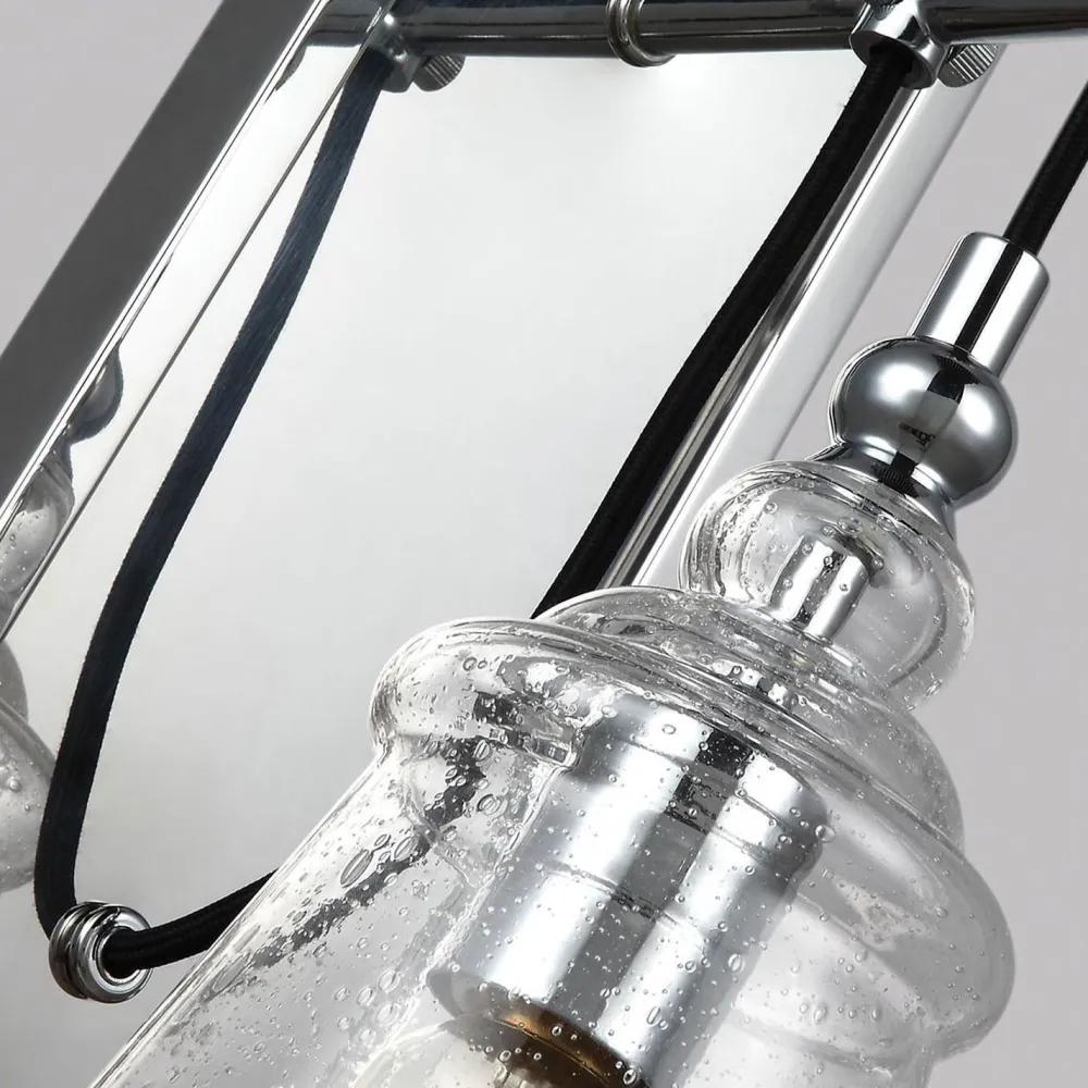 Elstead Wandlampe Metall Glas E27 44,1 cm hoch Chrom GREDA* Wandleuchten|Küchenlampen