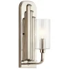 Elstead Wandlampe Metall Glas E14 35,5 cm hoch Nickel poliert* Wandleuchten|Jugendstil Lampen