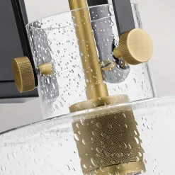 Elstead Wandlampe Metall Glas E27 H: 42,1 cm in Messing Vintage* Wandleuchten|Küchenlampen