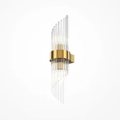 Maytoni Wandlampe Metall Glas E14 H: 46,2 cm in Gold 2-flammig* Wandleuchten|Flurlampen