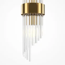 Maytoni Wandlampe Metall Glas E14 H: 46,2 cm in Gold 2-flammig* Wandleuchten|Flurlampen