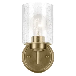 Elstead Wandlampe Metall Glas H: 23,5 cm in Messing E27 Vintage* Wandleuchten|Wohnzimmerlampen