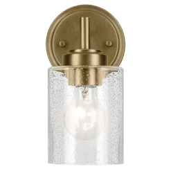 Elstead Wandlampe Metall Glas H: 23,5 cm in Messing E27 Vintage* Wandleuchten|Wohnzimmerlampen