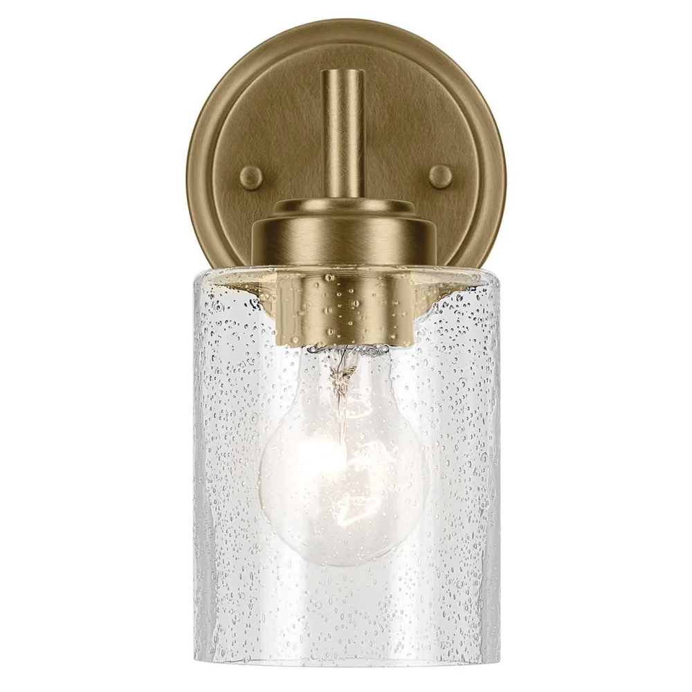 Elstead Wandlampe Metall Glas H: 23,5 cm in Messing E27 Vintage* Wandleuchten|Wohnzimmerlampen