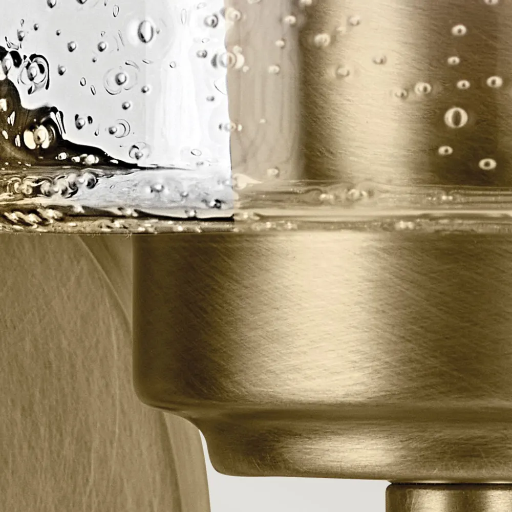 Elstead Wandlampe Metall Glas H: 23,5 cm in Messing E27 Vintage* Wandleuchten|Wohnzimmerlampen