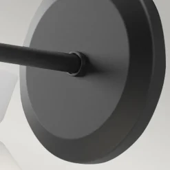 Hot Elstead Wandlampe Metall Glas H: 22,2 cm Schwarz Weiß E14 Retro