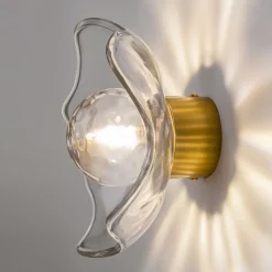 Best Maytoni Wandlampe Metall Glas in Messing G9 Modern NILS