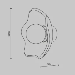 Best Maytoni Wandlampe Metall Glas in Messing G9 Modern NILS