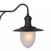 Hot Wandlampe Metall Glas Schwarz T:44 cm IP44 Garten Hof
