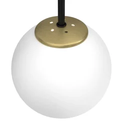 Luminex Wandlampe Metall Glas Schwarz Weiß Messing E14 Kugel* Wandleuchten|Küchenlampen