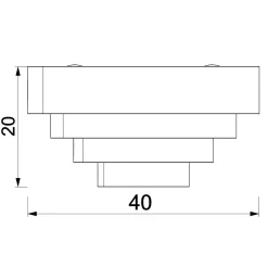 Luminex Wandlampe Metall in Titanium Gold B:40 cm E27 indirekt* Wandleuchten|Flurlampen