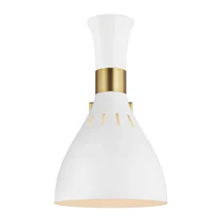 Clearance Elstead Wandlampe Metall in Weiß Messing E27 Retro Design