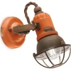 Ferroluce Wandlampe Metall Keramik verstellbar E14 Vintage Design* Wohnzimmerlampen|Keramiklampen