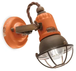 Ferroluce Wandlampe Metall Keramik verstellbar E14 Vintage Design* Wohnzimmerlampen|Keramiklampen