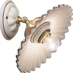 Ferroluce Wandlampe Metall Keramik verstellbar E27 rund IRENE* Wohnzimmerlampen|Keramiklampen