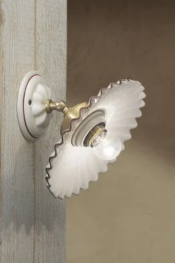 Ferroluce Wandlampe Metall Keramik verstellbar E27 rund IRENE* Wohnzimmerlampen|Keramiklampen