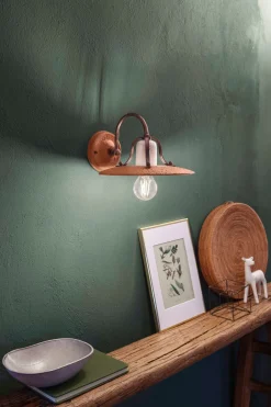 Ferroluce Wandlampe Metall Keramik E27 B: 24 cm Vintage STEFANO* Wohnzimmerlampen|Keramiklampen