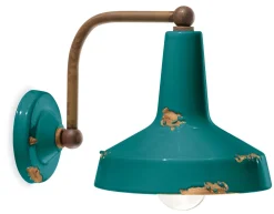 Ferroluce Wandlampe Metall Keramik H: 21 cm E27 Vintage Design* Wohnzimmerlampen|Keramiklampen