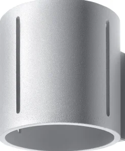 Clearance Sollux Wandlampe Metall klein H: 10 cm Up Down Grau G9 Flur