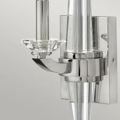 Outlet Elstead Wandlampe Metall Kristall 45 cm hoch E14 HARLOW