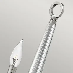 Outlet Elstead Wandlampe Metall Kristall 45 cm hoch E14 HARLOW