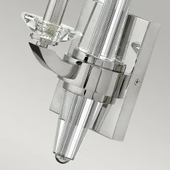 Outlet Elstead Wandlampe Metall Kristall 45 cm hoch E14 HARLOW