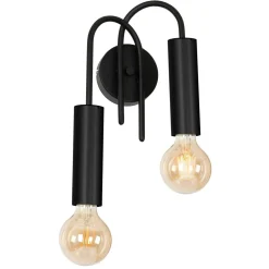 Sale Luminex Wandlampe Metall Modern für 2x E27 Schwarz AILSA