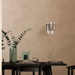 Maytoni Wandlampe Metall Rauchglas E14 H: 27 cm 2-flammig KARL* Wandleuchten|Flurlampen