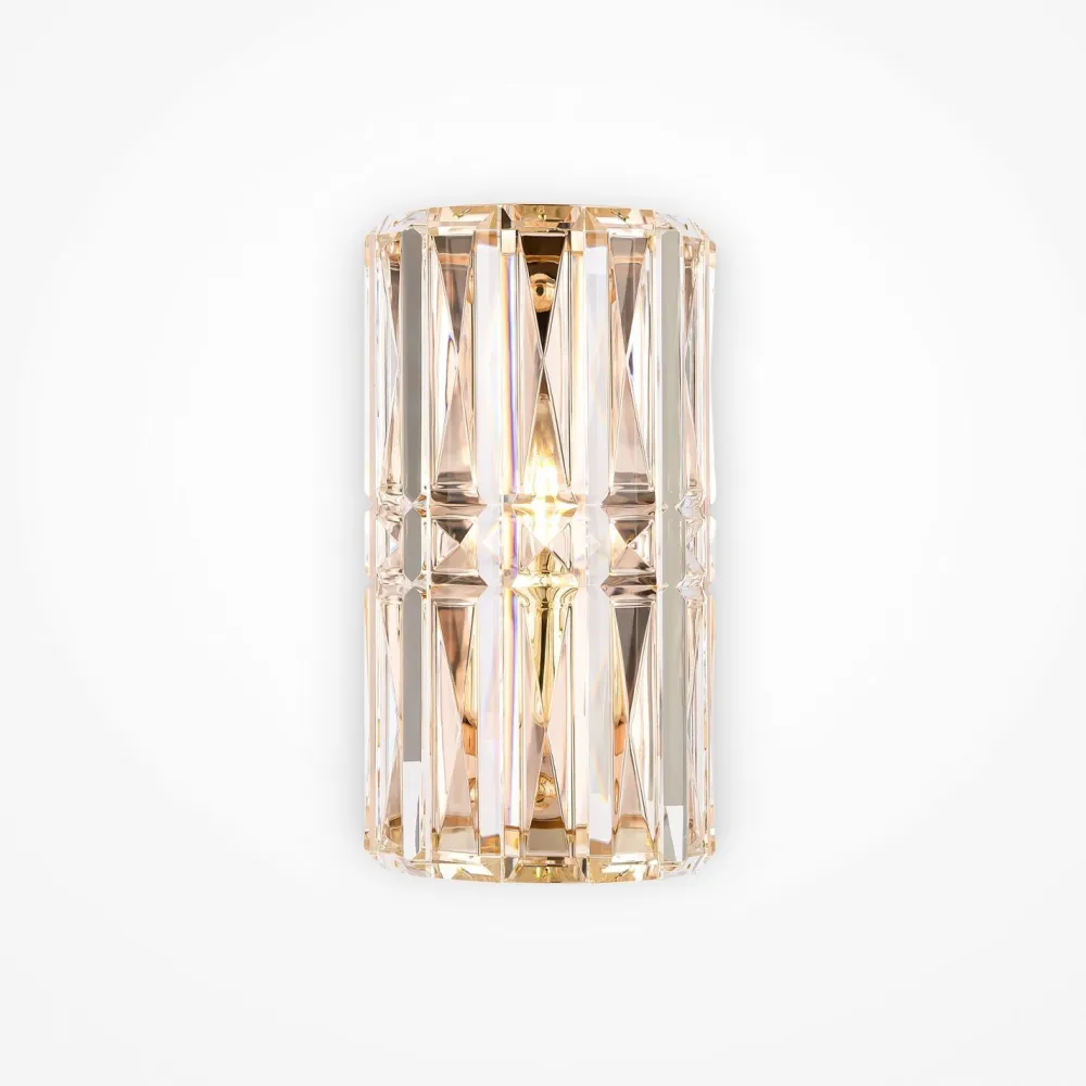 Best Maytoni Wandlampe Metall Rauchglas E14 25 cm hoch in Gold JONAS