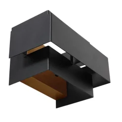 Clearance Steinhauer Wandlampe Metall Schwarz Gold B:20 cm inkl. G9 indirekt