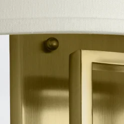 New Elstead Wandlampe Metall Stoff 38,1 cm breit E14 2-flammig