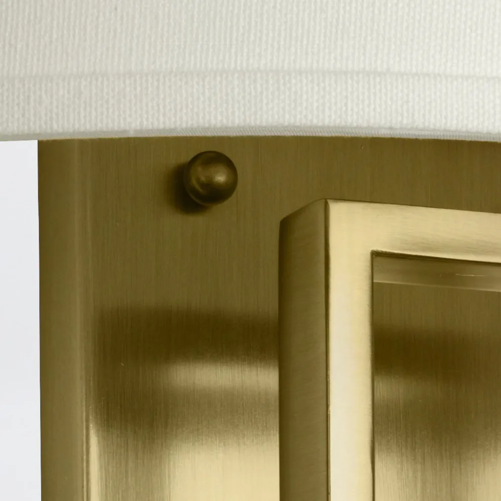 New Elstead Wandlampe Metall Stoff 38,1 cm breit E14 2-flammig