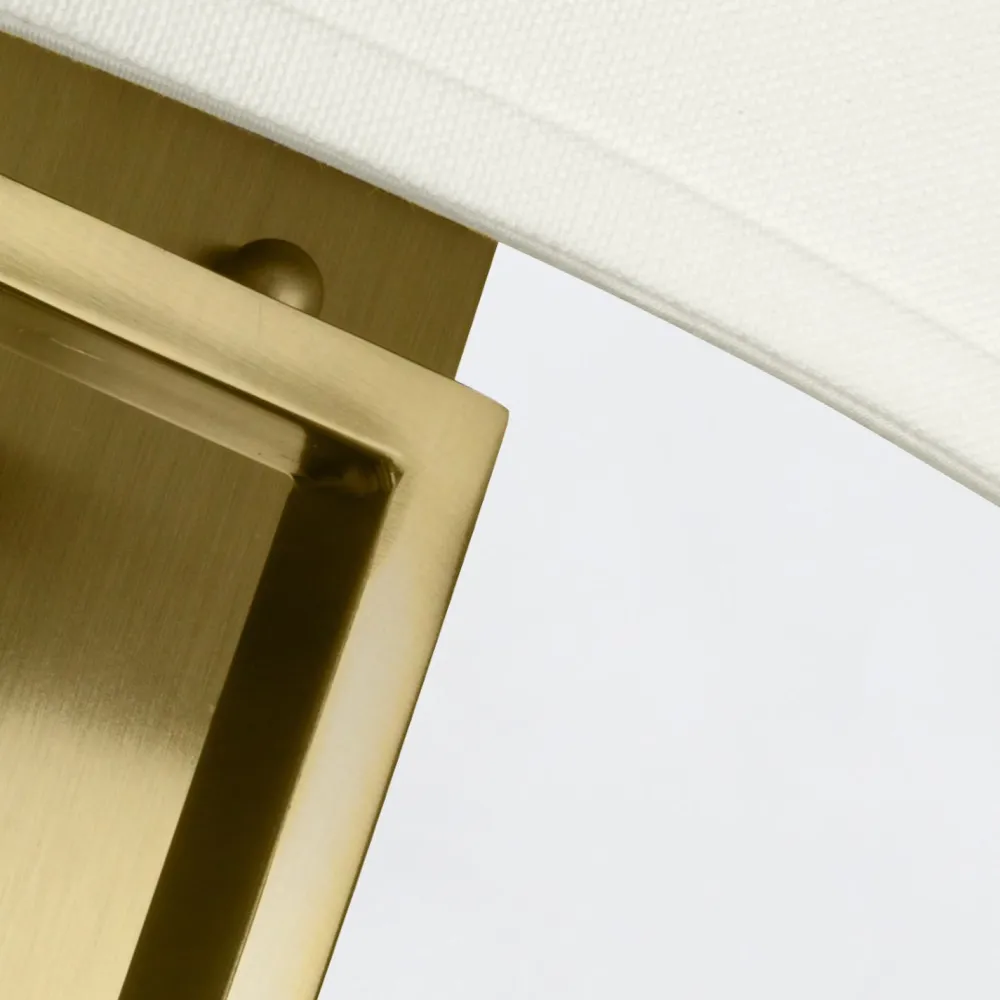 New Elstead Wandlampe Metall Stoff 38,1 cm breit E14 2-flammig