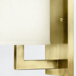 Elstead Wandlampe Metall Stoff E27 30,5 cm hoch Modern POLILLA* Wandleuchten|Stofflampen