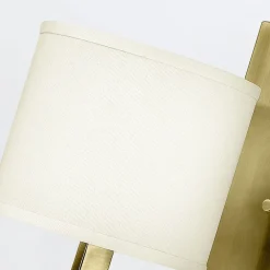 Elstead Wandlampe Metall Stoff E27 30,5 cm hoch Modern POLILLA* Wandleuchten|Stofflampen