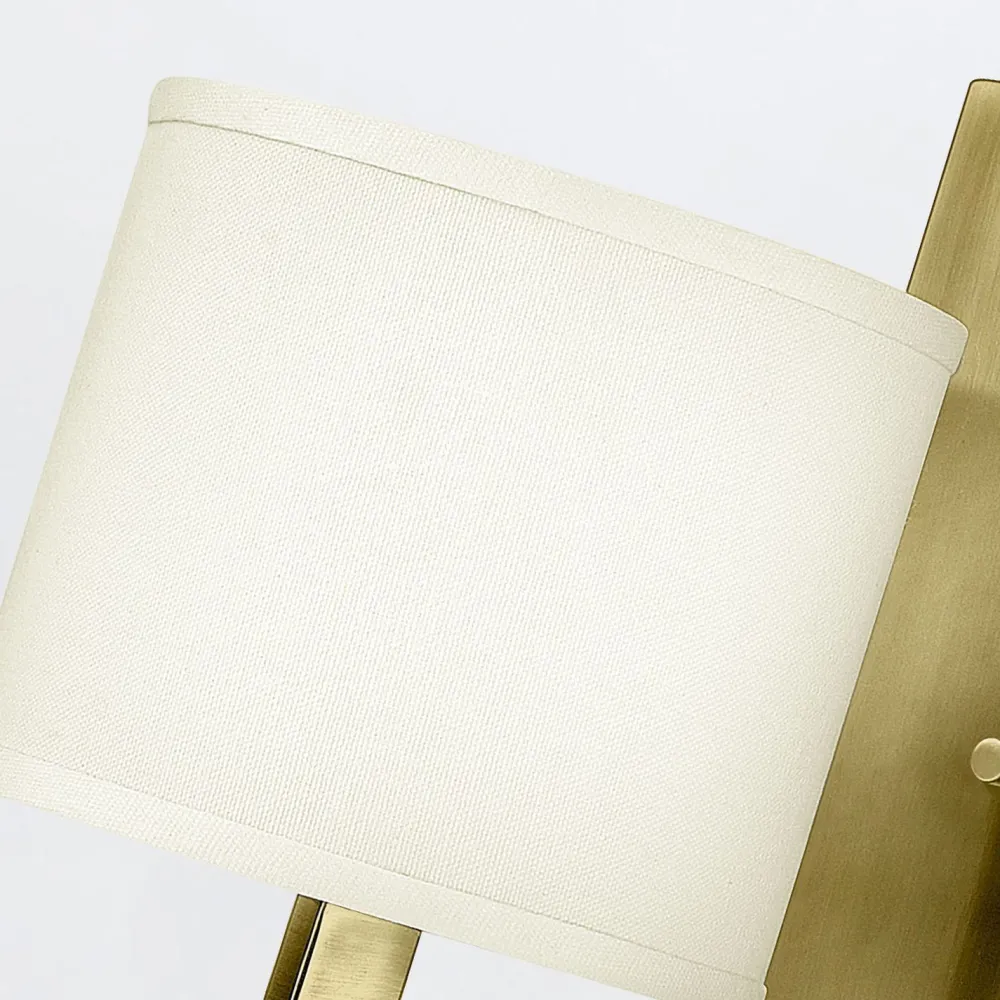 Elstead Wandlampe Metall Stoff E27 30,5 cm hoch Modern POLILLA* Wandleuchten|Stofflampen