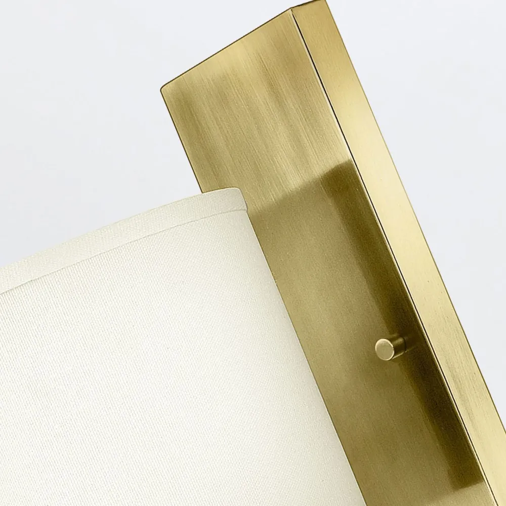 Elstead Wandlampe Metall Stoff E27 30,5 cm hoch Modern POLILLA* Wandleuchten|Stofflampen