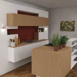 Luminex Wandlampe Metall Weiß Kupfer B:6 cm elegant akzentuiert* Wandleuchten|Flurlampen