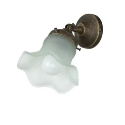 Online Giovanni Battista Wandlampe mit Glasschirm Floral aus Echt-Messing