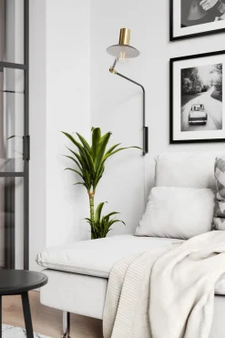 By Rydéns Wandlampe mit Kabel und Stecker Metall E27 Schwenkarm* Wandleuchten|Wohnzimmerlampen