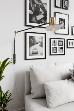 By Rydéns Wandlampe mit Kabel und Stecker Metall E27 Schwenkarm* Wandleuchten|Wohnzimmerlampen