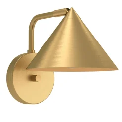 New Elstead Wandlampe mit Schalter Dimmer 21,3 cm hoch E27 in Gold