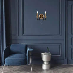 Online Searchlight Wandlampe mit Schalter 2-flammig E14 in Bronze B: 33 cm