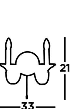 Online Searchlight Wandlampe mit Schalter 2-flammig E14 in Bronze B: 33 cm